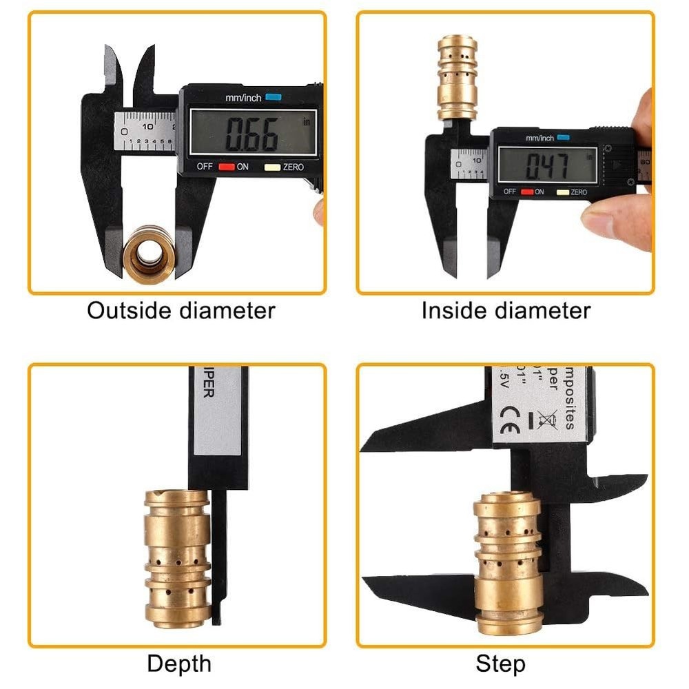 User-Friendly 6" Digital Caliper with Auto Shut-Off & Zero Setting Function