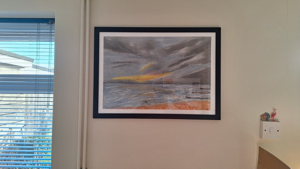 A2 Size Framed Original Pastel Drawing