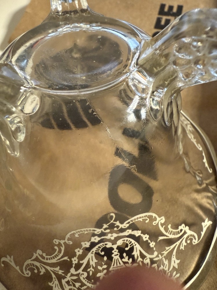 Vintage Small Silver Overlay 3 Footed Bowl