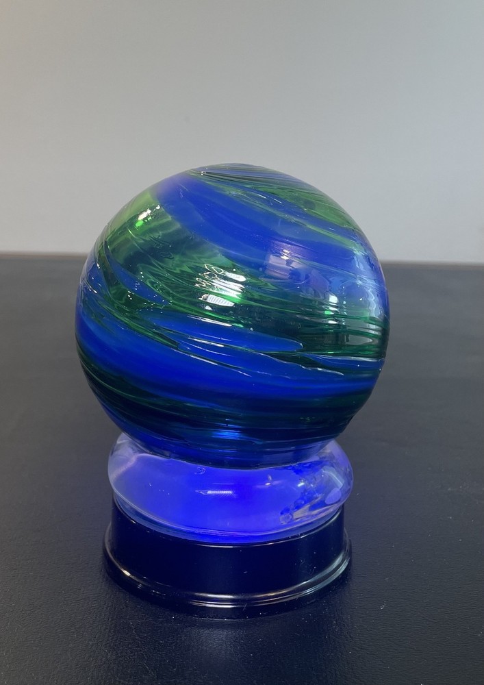 Hand Blown Glass LED Globe Accent Night Light Gift