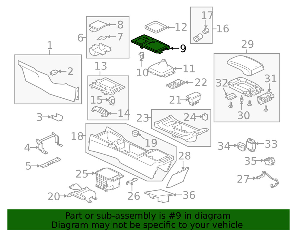 Genuine Mitsubishi Shift Panel 8015A043XA