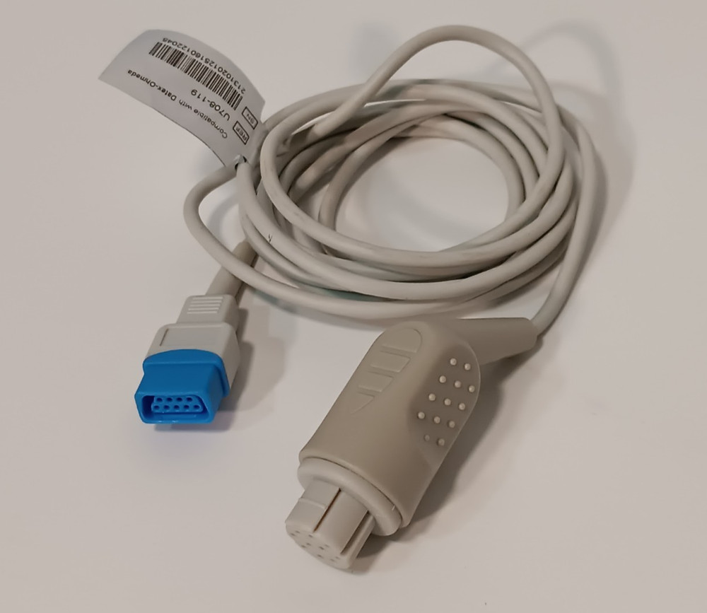 U708-119 10-Pin Sensor Interface Extension Cable Compatible with Datex-Ohmeda