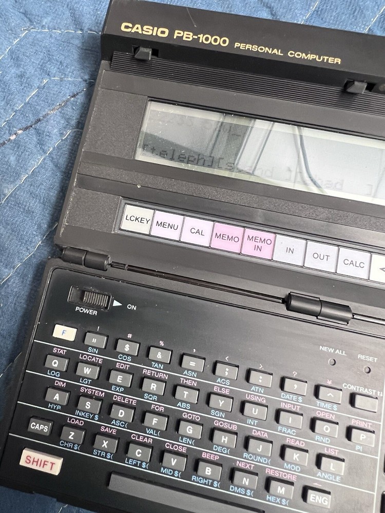 Vintage CASIO PB-1000 Pocket Personal Computer Working.