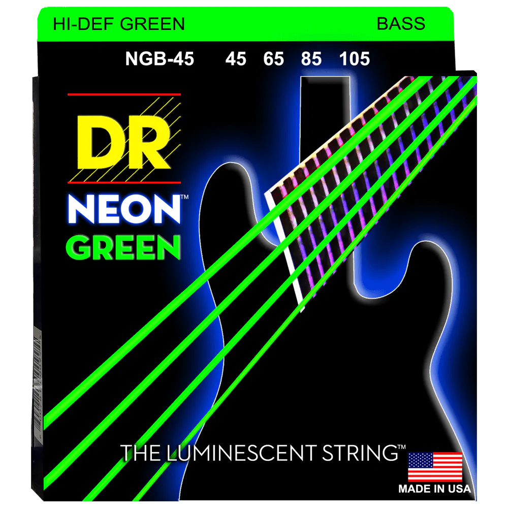 DR Strings NEON Green NGB-45 Medium 4-String 45-105