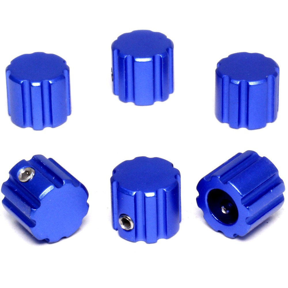 Instrument Control Knobs, Machined 6061 Anodized Aluminum, 6 each