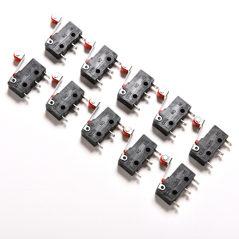 10X Mini Micro Switch Roller Lever Limit Switch Normal Open/Close 5A 20x10m_z8
