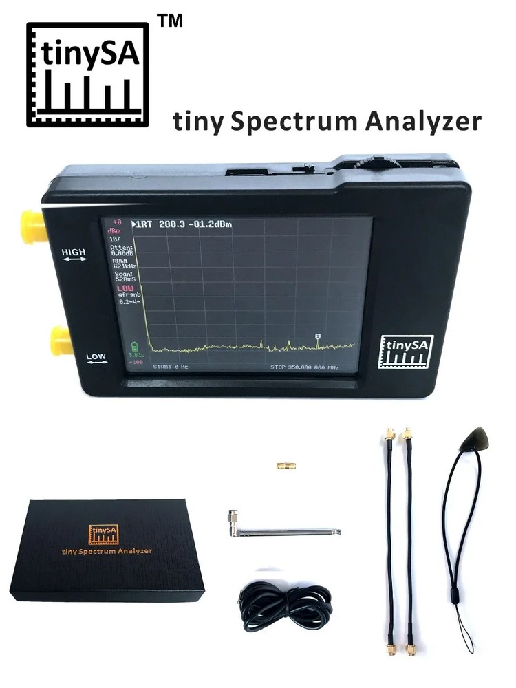 New Version Hand held tiny Spectrum analyzer TinySA 2.8" display with battery
