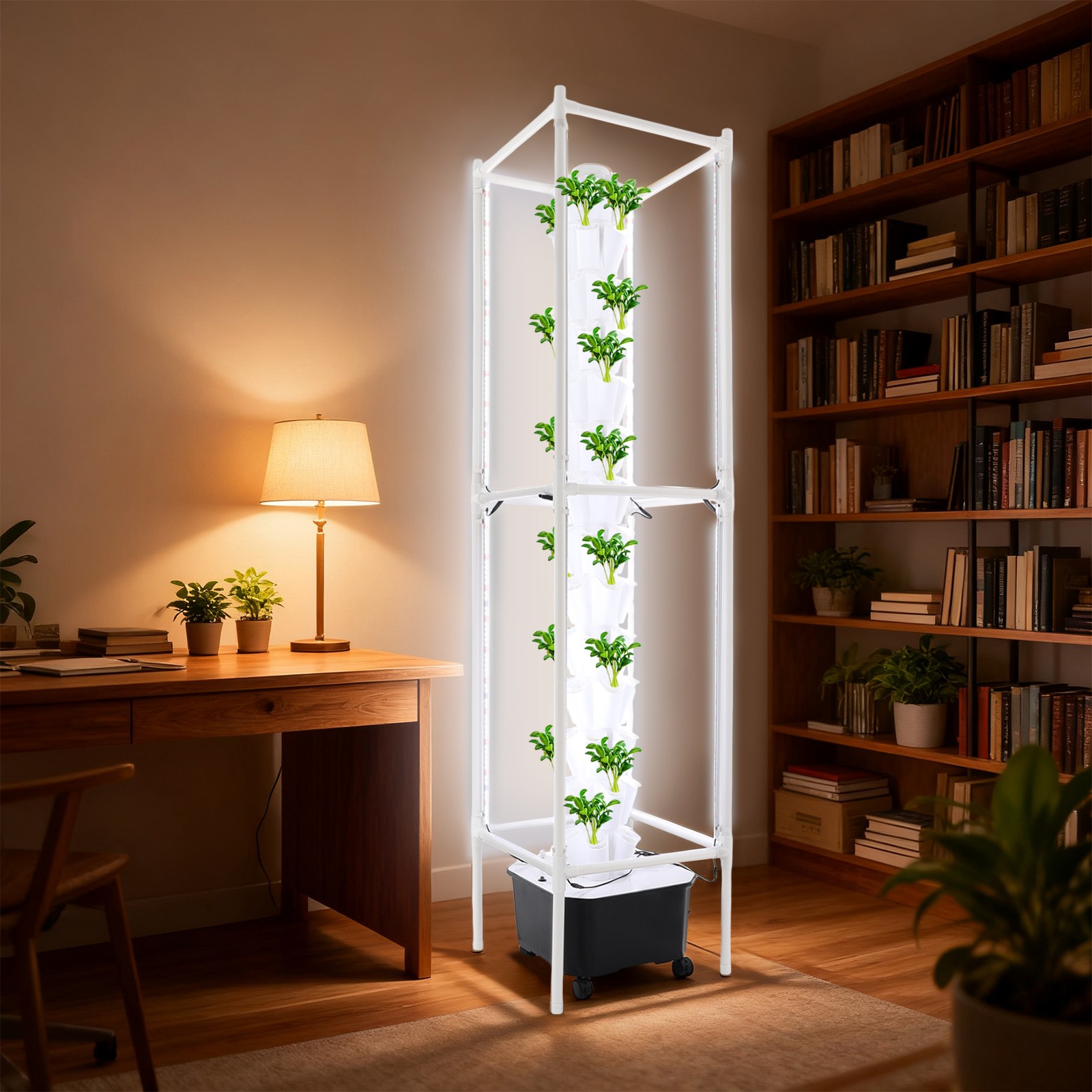 Hydroponic Growing System with Grow Light 70Holes Indoor Hydroponic Tower Garden