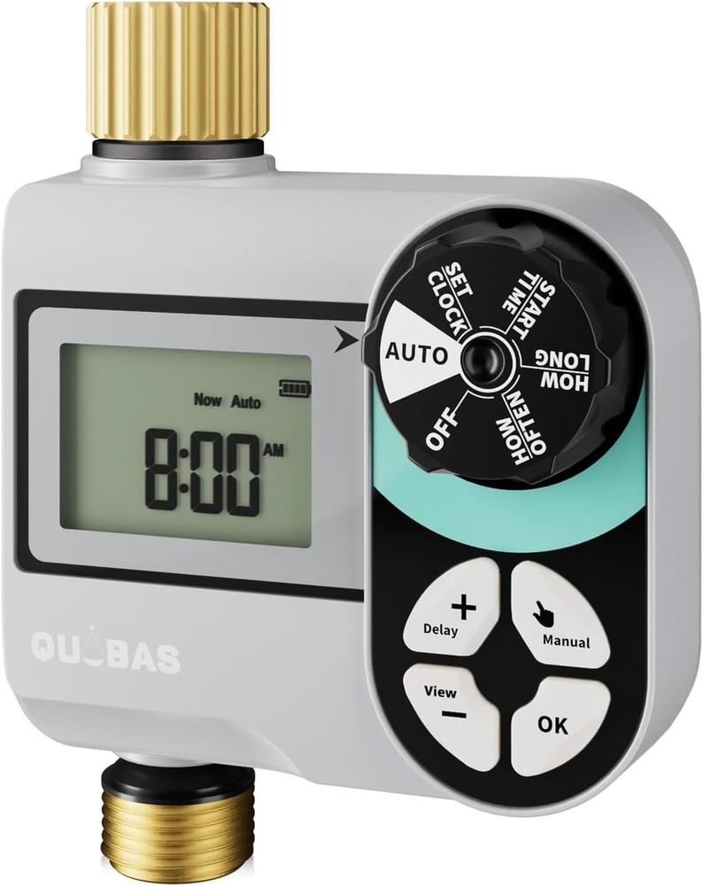 Brass Water Timer - Programmable Garden Hose Faucet Controller - Waterproof L...