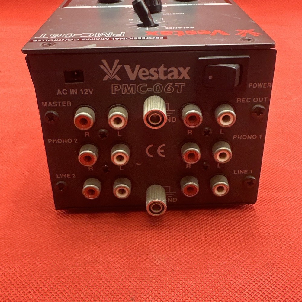 Vestax mixer PMC-06T missing Knobs / No Ac Adapter