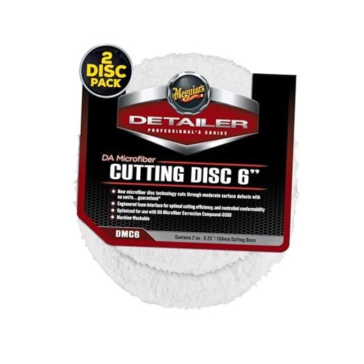 DA 6” Microfiber Cutting Disc, Microfiber Pads 6" Cutting Disc - 2 Pack