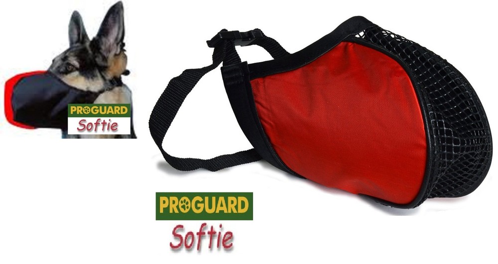 SOFTIE DOG NO BITE MUZZLE Mesh EZ Quick-Fit Adjustable Safer Comfortable*U PICK