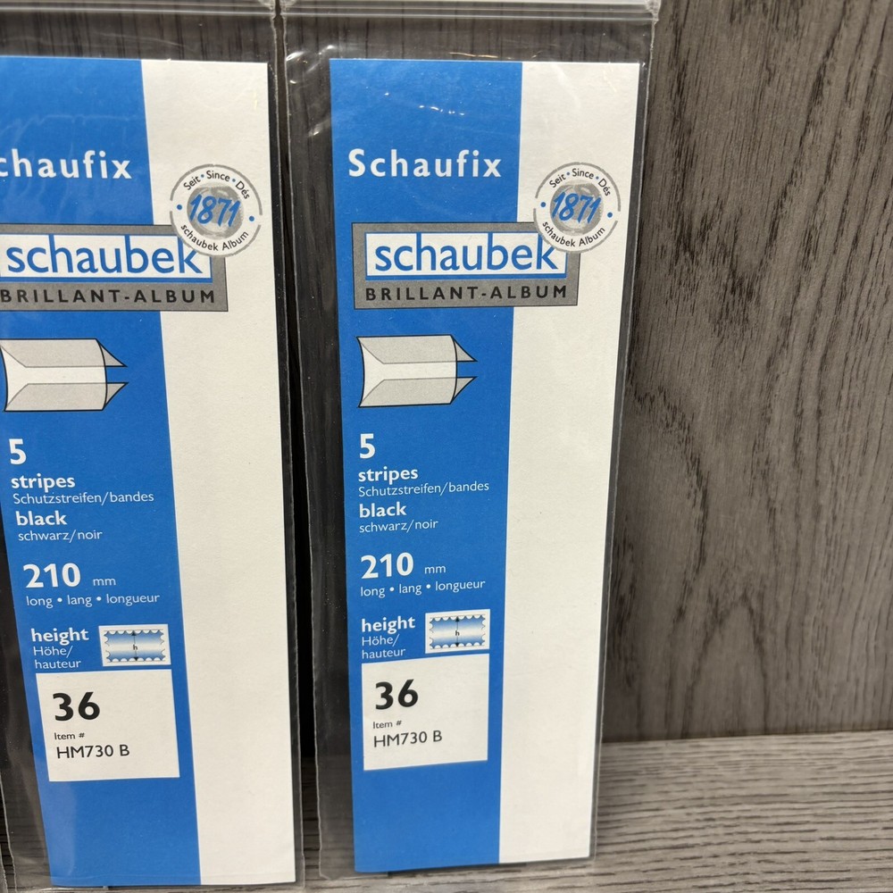 Schaubek Schaufix 210 X 36 MM long strip/stripe Black HM730 B New In Pack