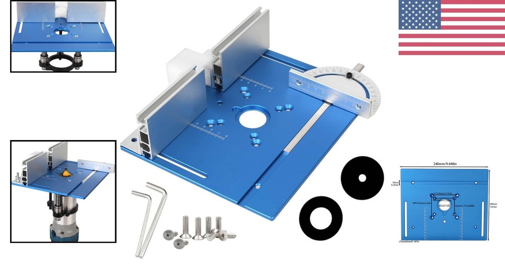 Precision CNC-Machined Router Table Insert Plate with Smooth Anodized Finish