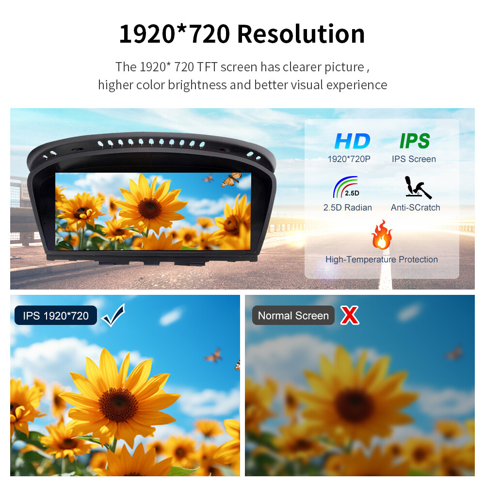 Wireless CarPlay Auto Car Touch Screen For BMW 3 5 Seri E90 E91 E60 E61 E63 CCC