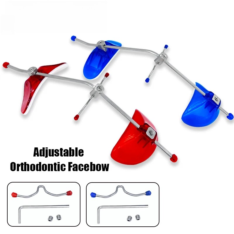 Dental Orthodontic Forward Pull Headgear Adjustable Face Mask Single Pole Using