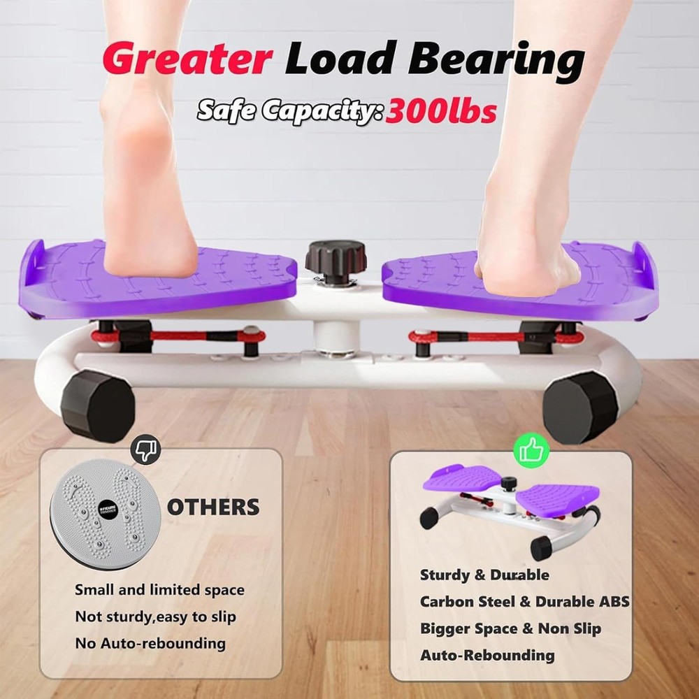 Adjustable Waist Twisting Machine with 300lb Capacity for Core Exercise