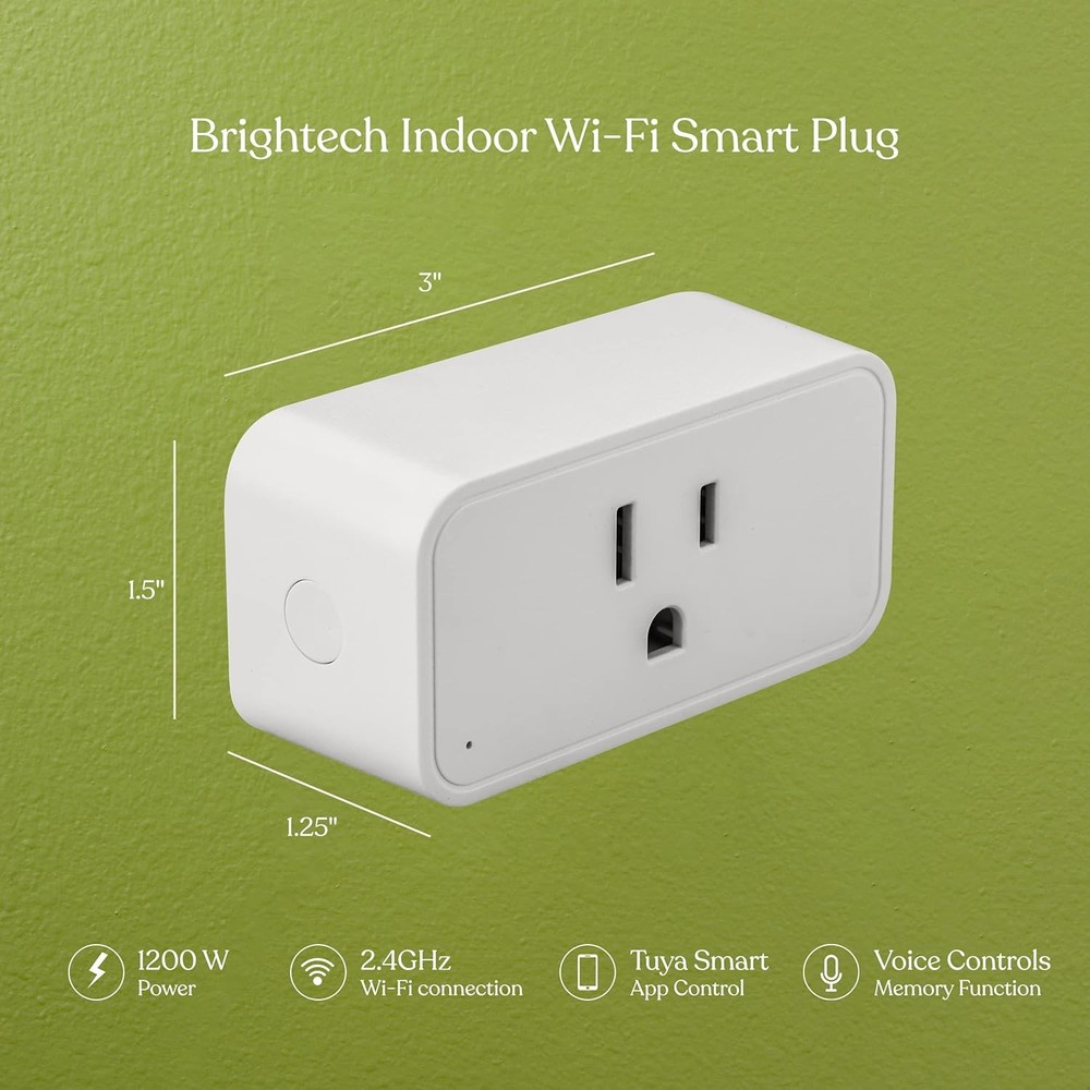 2 Pack Indoor Wi-Fi Smart Plug - Alexa & Google Home Compatible, Timer Function