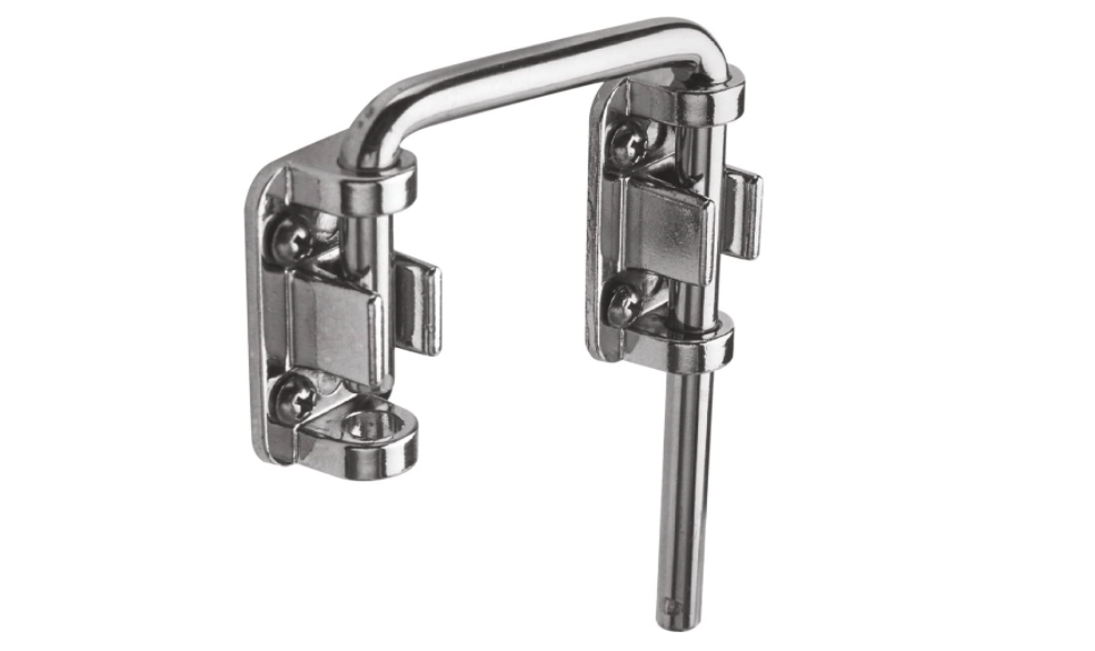 Door Lock Home Security Sliding Latch Loop Bar Hook Safety Protection Hardware