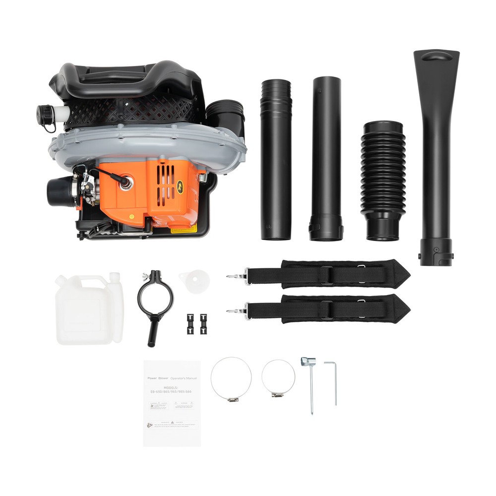 Upgraded 63CC 2-Stroke Backpack Leaf Blower With Adjustable Air Volume