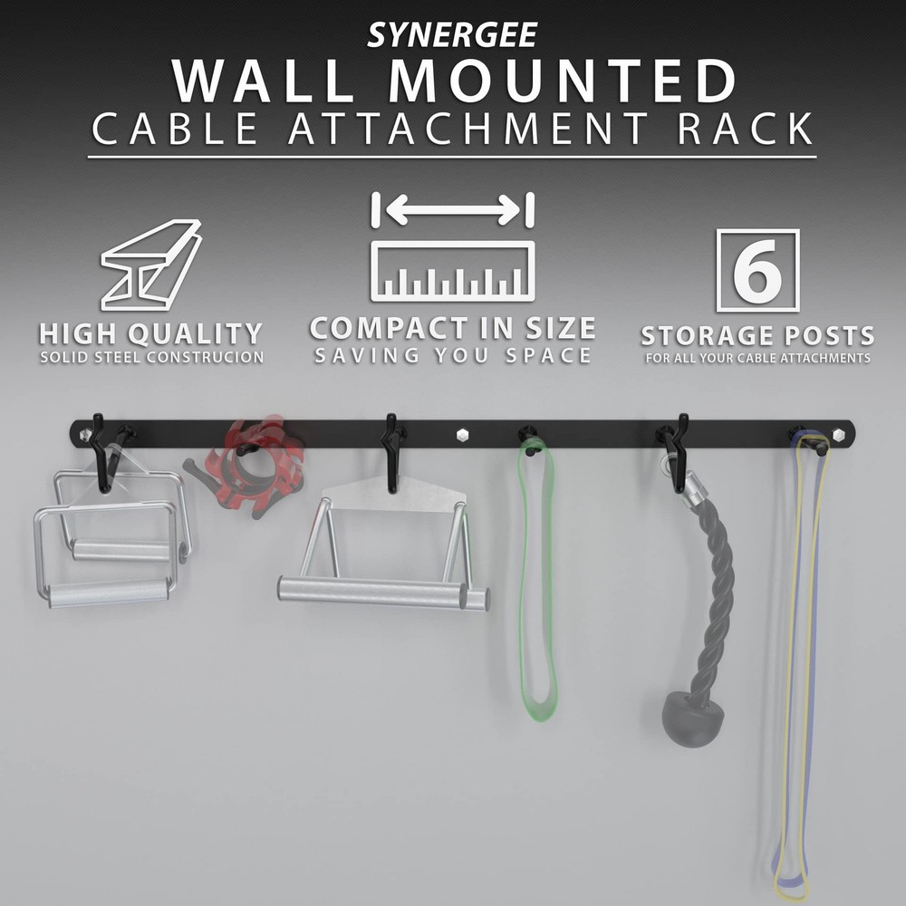 Cable Attachment Rack. Wall Mounted Storage Rack. Multi-Use Storage Posts for...