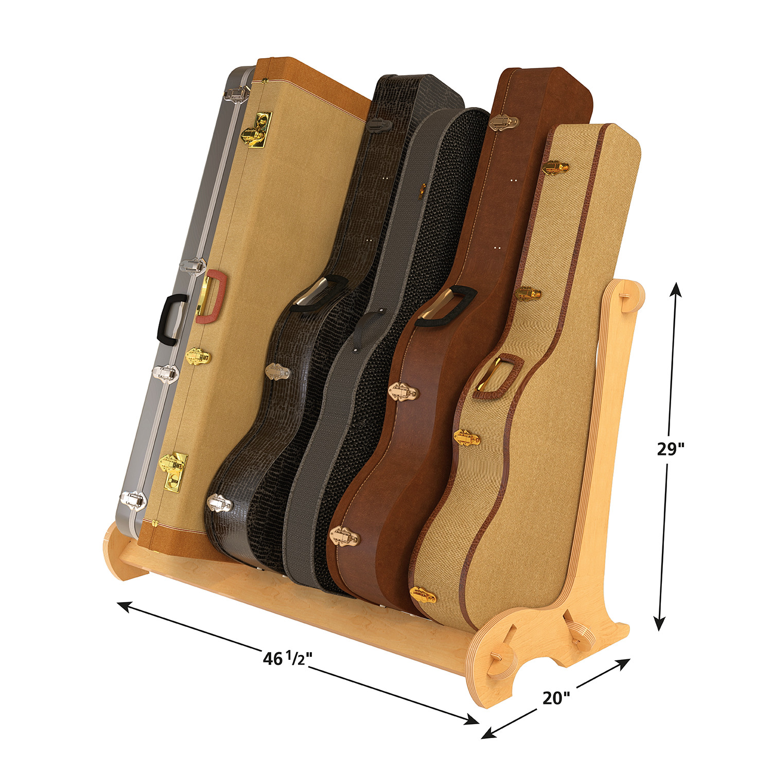 6 Guitar Case Stand for Acoustics & Electrics | The VersaRack™ | Made in U.S.A.
