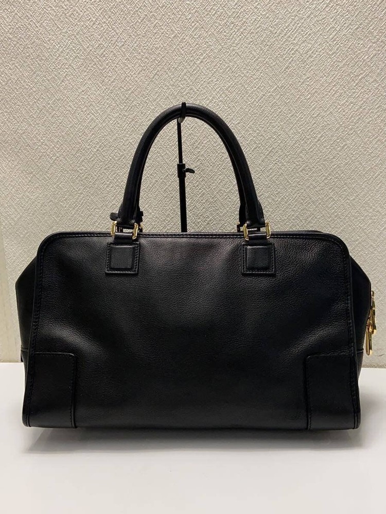 LOEWE tote bag leather Black Used