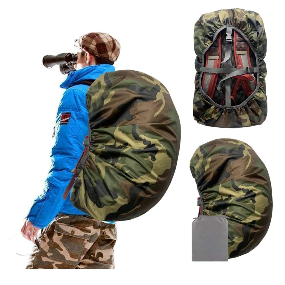 Lightweight and Compact Waterproof Backpack Cover with Antislip Buckle Strap