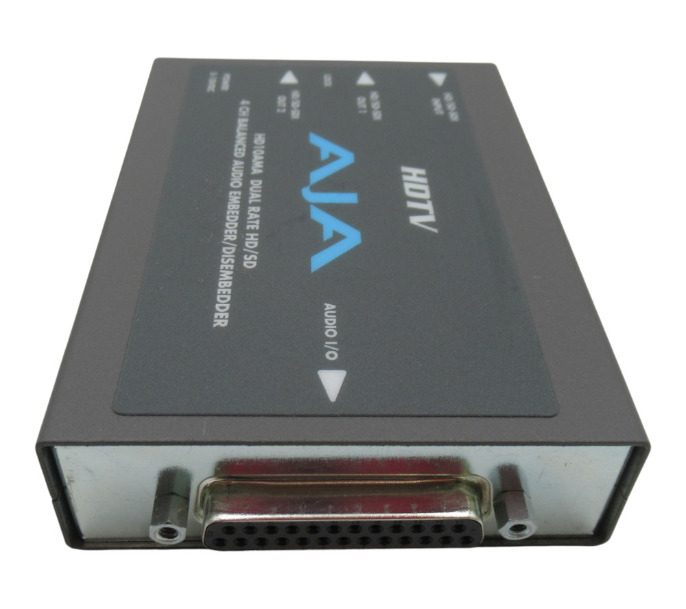 AJA HD10AMA HD/SD Analog Audio Embedder/Disembedder + Breakout Cable + Adapter