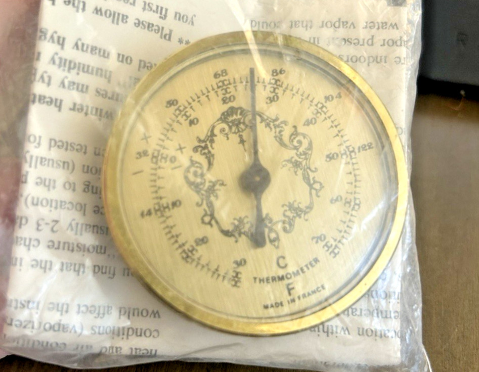 France Daymaster ? Replacement Insert Thermometer Hygrometer Sealed Instructions