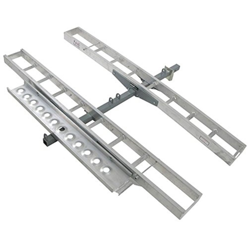 Double Motorcycle Dirt Bike Carrier 600lb Capacity Aluminum 75" Track Length Ea
