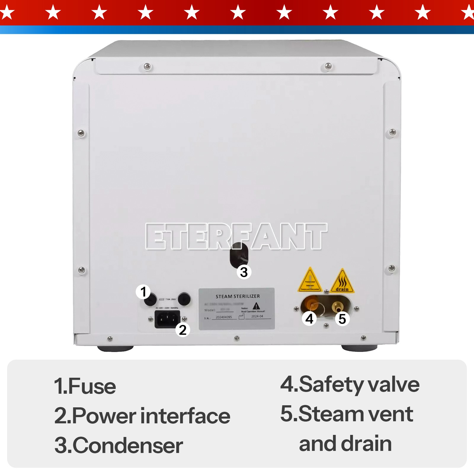 16L Class N Dental Medical Autoclave Steam Sterilizer Drying Function JCH-16 USA