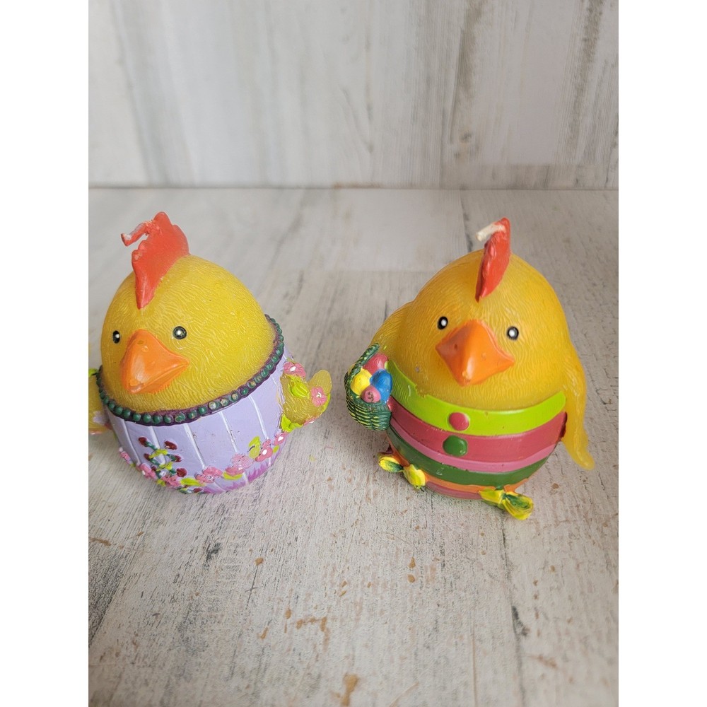 Easter chicken candle set egg spring unique set home decor accessory