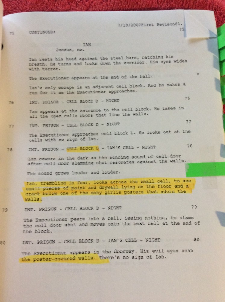 ORIGINAL SCRIPT THE EXECUTIONER NATE LANGFORD JENNIFER BLAIR