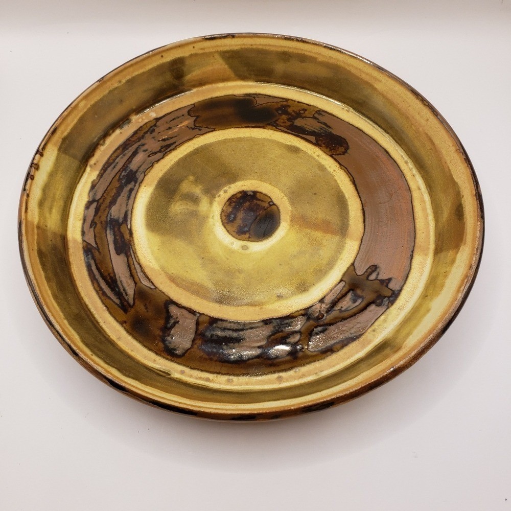 Vintage Ceramic Covered Cheese Dish with Bird Makers Mark