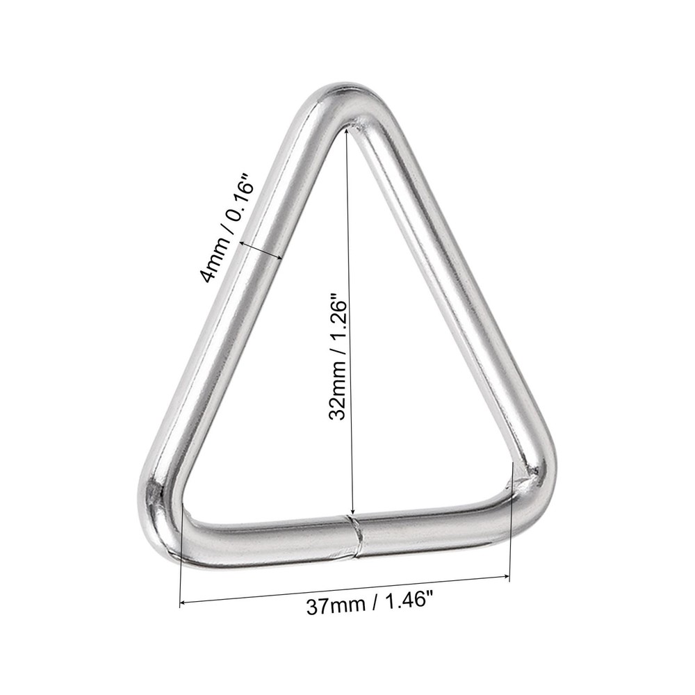 Triangle Ring Buckle 1.46" (37mm) Inner Hardware Width 10pcs