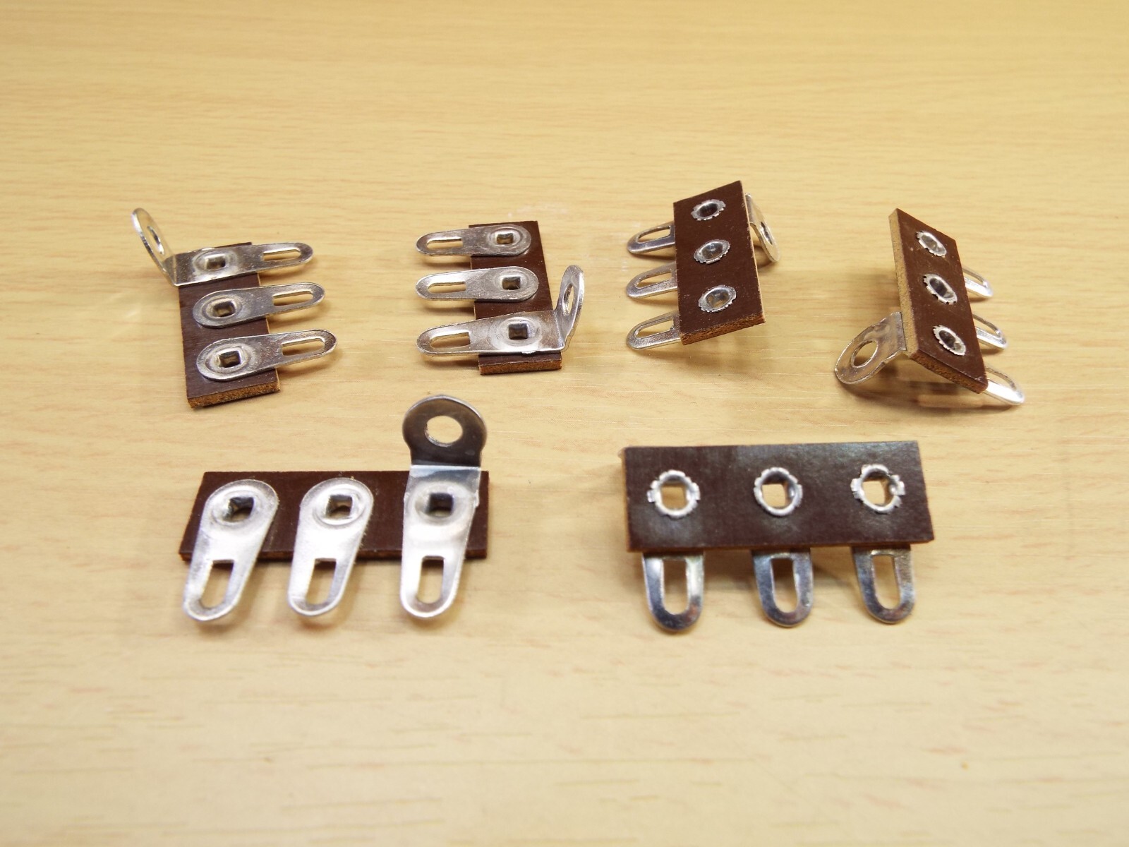 QTY6 PHENOLIC HD LARGE 3 LUG TERMINAL SOLDER STRIP 1 COMMON CHASSIS GROUND TAB