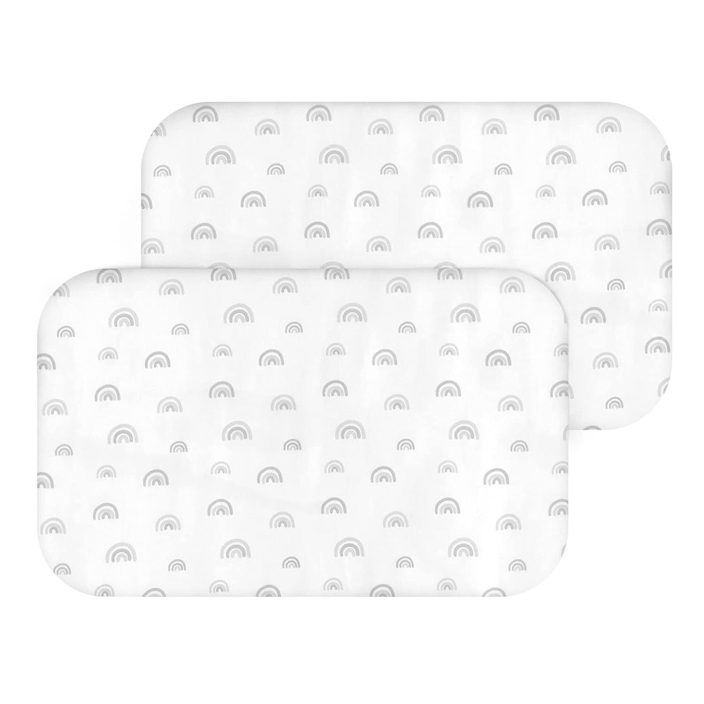 Soft Bedside Sleeper Bassinet Sheets for Most Rectangle Bassinet 2 Pack 34"x21"