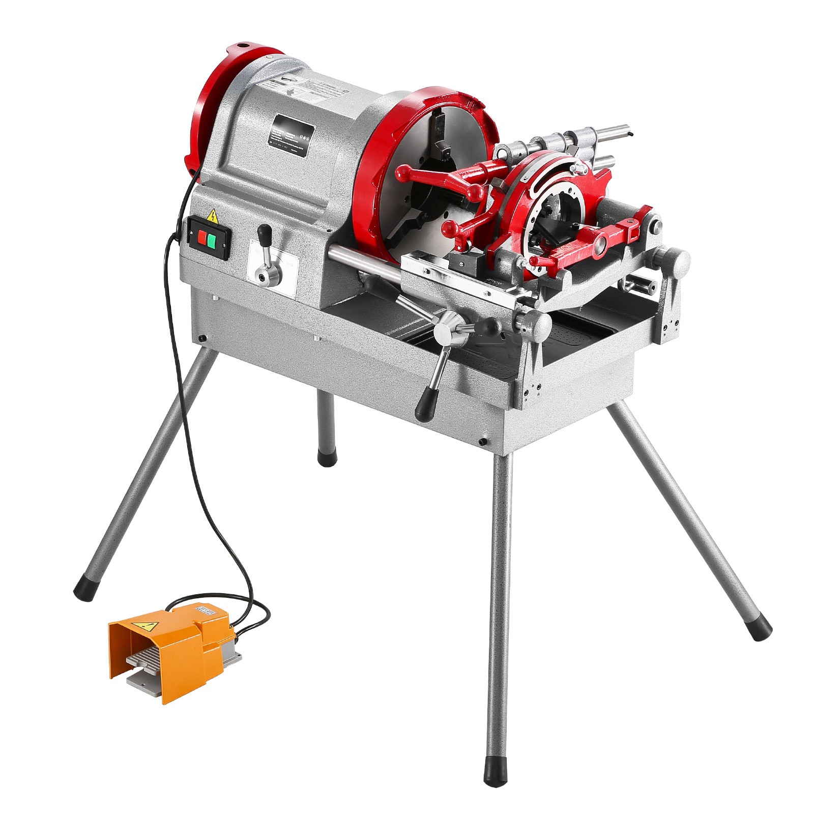 Electric Pipe Threader Machine 900W 2-Speed Threading Cutter for 1/2" to 4" Pipe