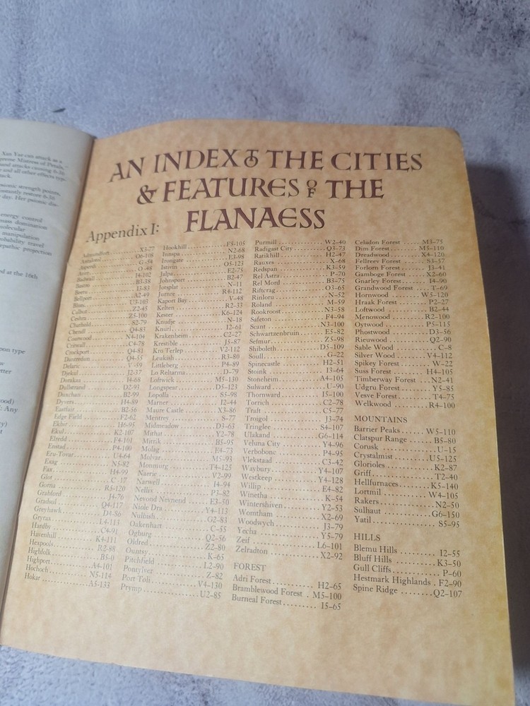 Greyhawk World Fantasy Game Glossography Reference Guide C.Y. 998