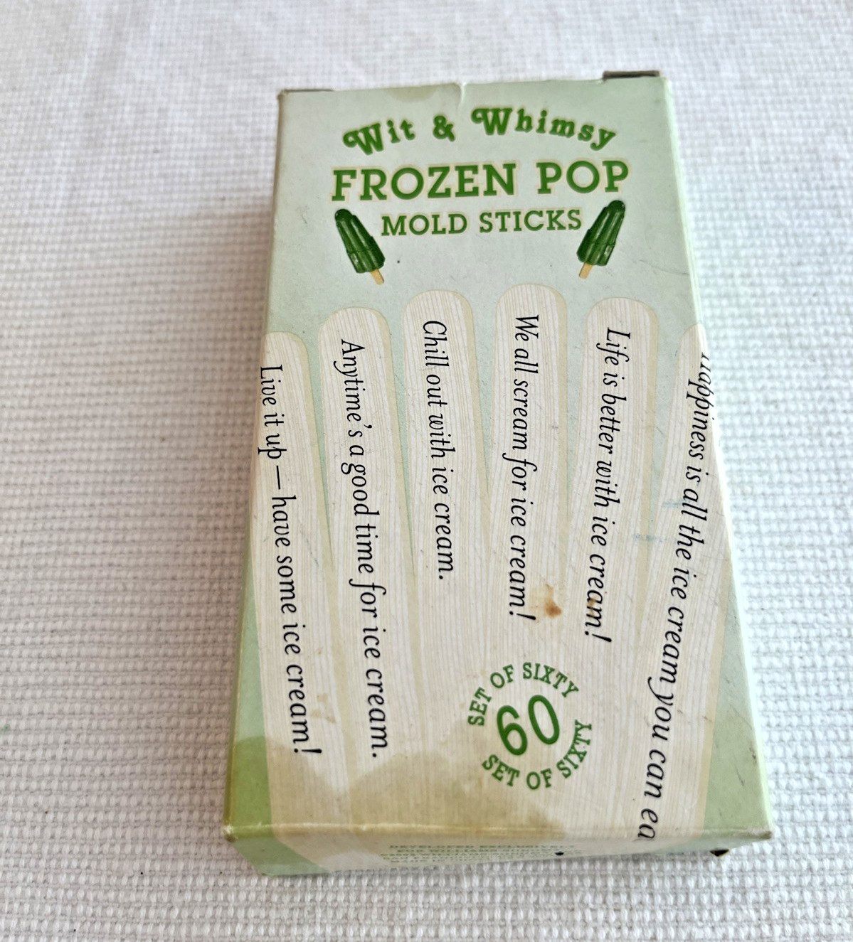 Williams-Sonoma Wit & Wisdom Frozen Pop Mold Wood Sticks 47 PCs NOVELTY