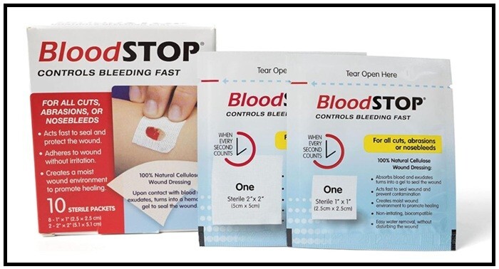 Bloodstop Hemostatic Dressing Controls Bleeding Fast10 Count