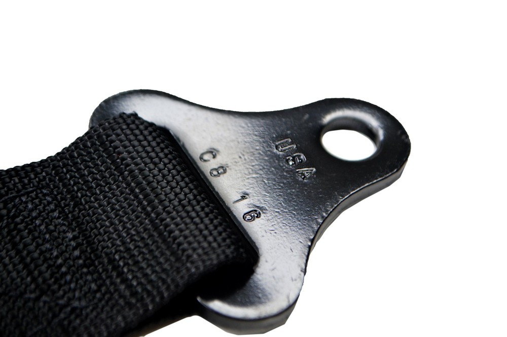 2" LATCH & LINK Y FLOOR MOUNT HARNESS 3 POINT PULL UP BELTS BLACK CHECKERBOARD