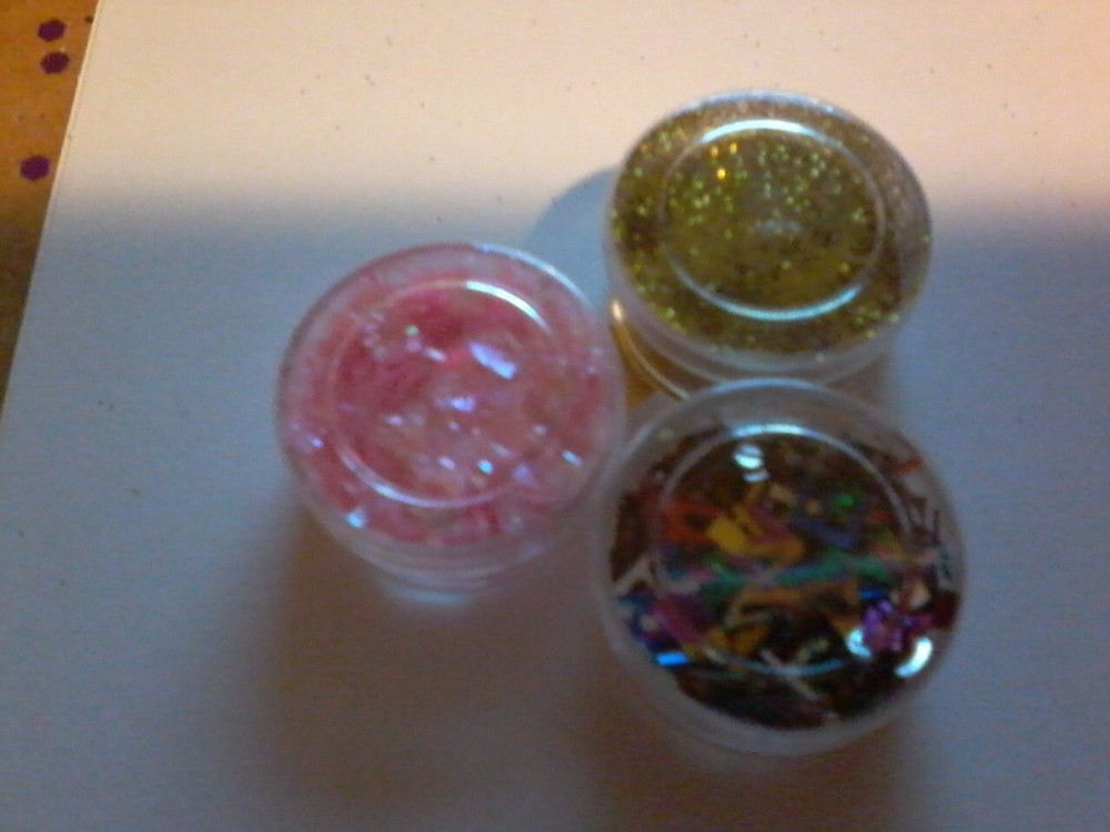 3X BOX WITH GLITTERS  FOR SCRAPBOOKING (GLIT35)