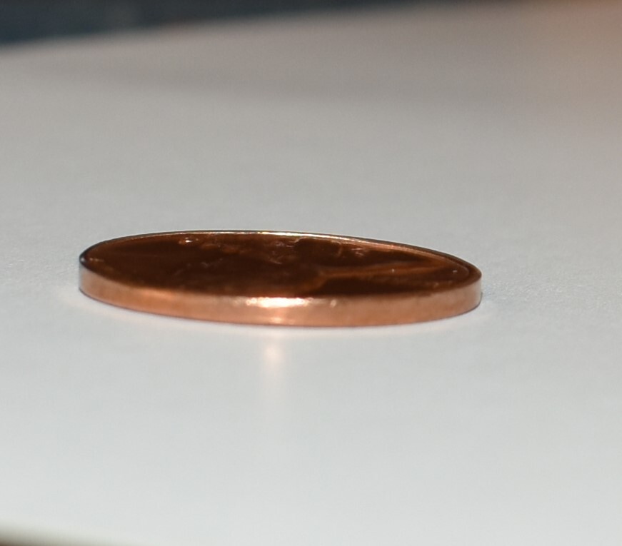 1968 Penny Error No Mint Mark P Red High Mint State Rim Collar DD Errors