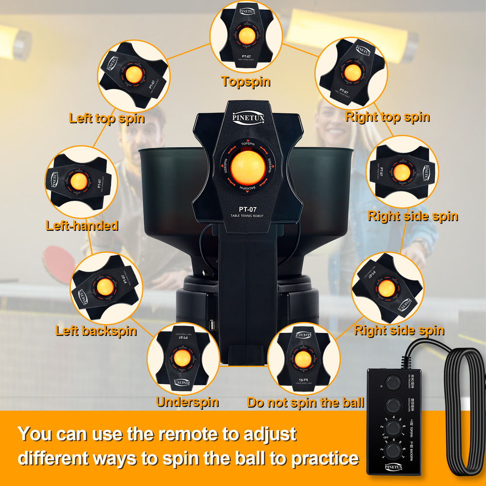 Table Tennis Robot Automatic Ping Pong Machine Training Exercise With 50 Balls