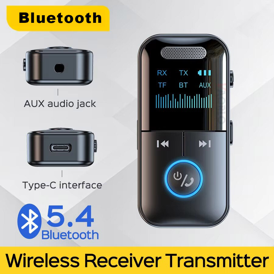4 in1 Bluetooth Audio Adapter Wireless Receiver Transmitter MP3 Player 3.5mm Aux
