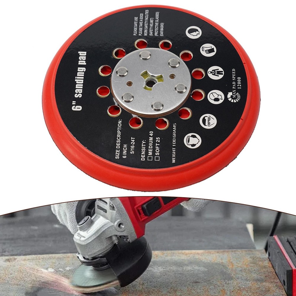 Power Tool Backing Pad Replace Sanding Tools 6inch Abrasive Changes Efficient