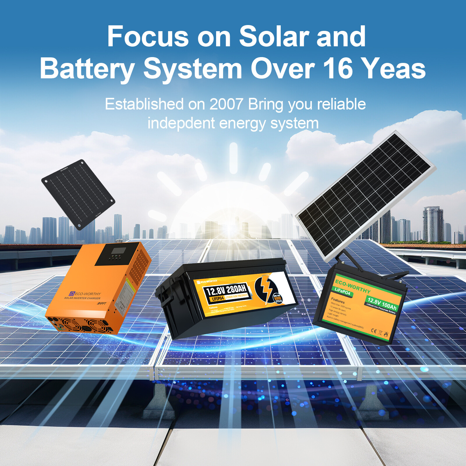 100W 300W Watt 12V Portable Flexible Solar Panel Kit RV Camping Off-Grid Rooftop