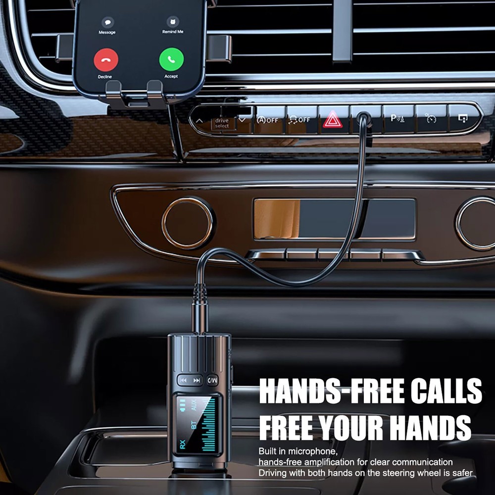 1Pc Wireless Bluetooth5.4 Transmitter Receiver Audio 3.5mm Jack Aux Adapter DC5V